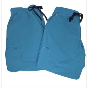 Figs Teal Zamora Technical Collection Scrub Jogger Pants Bundle Of 2 Size M